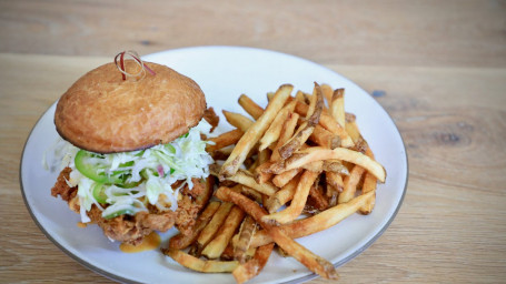 Fried Chicken Sandwich With Fries