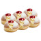 6 X Fresh Cream And Jam Donuts)