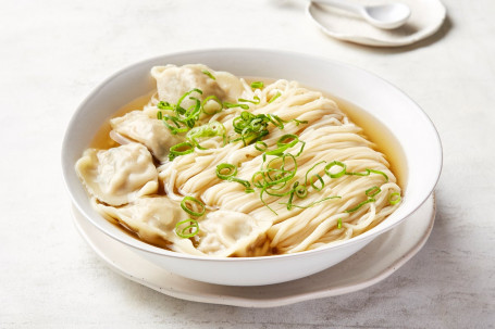 Chicken And Mushroom Wonton Noodle Soup