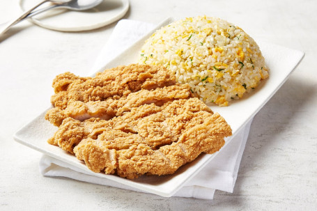 Egg Fried Rice With Crumbed Chicken Fillet