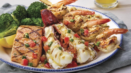 Grilled Lobster, Shrimp And Salmon