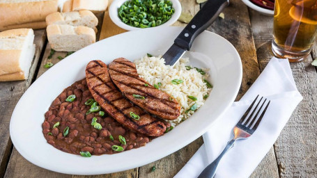 Andouille Sausage Over Red Beans Rice