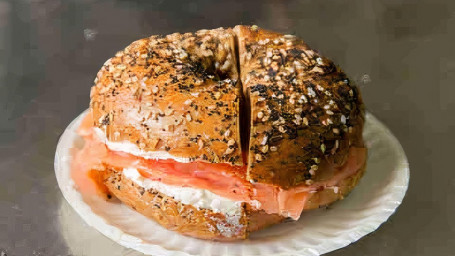 Fresh Nova On A Bagel With Cream Cheese