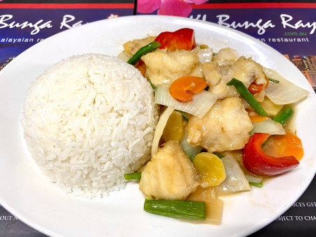 Ginger Fish Fillet With Rice