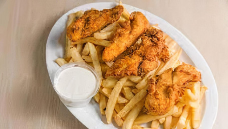 Chicken Tenders (4 Pc) With Fries