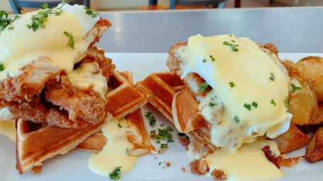 Fried Chicken And Waffles Eggs Benedict