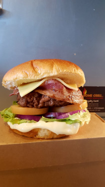 Chunky 100 Beef Burger On A Brioche Bun