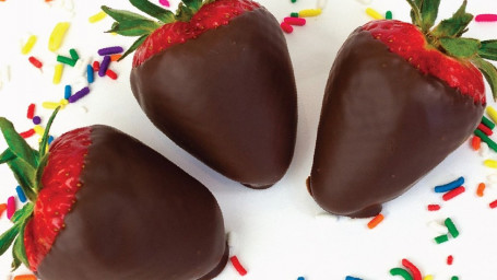 Chocolate Coated Strawberries (For 3)