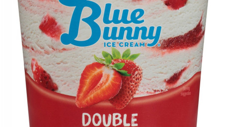 Înghețată Cu Căpșuni Dublă Blue Bunny, 16 Fl Oz