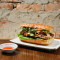 Yuè Shì Fǎ Bāo Sān Wén Zhì Pèi Xiāng Kǎo Zhū Bā D4. Sandwich With Sliced Grilled Pork Chop