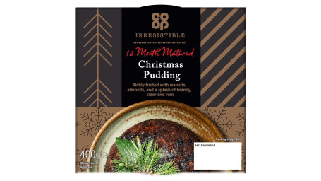 Co-Op Irresistible 12 Month Matured Christmas Pudding 400G