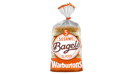 Warburtons Family Bakers 5 Sesame Soft Sliced Bagels