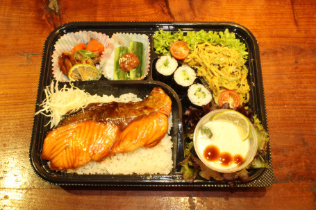 Teriyaki Salmon Bento-Miso Soup Not Included