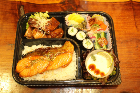 Double Up Bento A (Salmon Teri& Chicken Teri)-Miso Soup Not Included