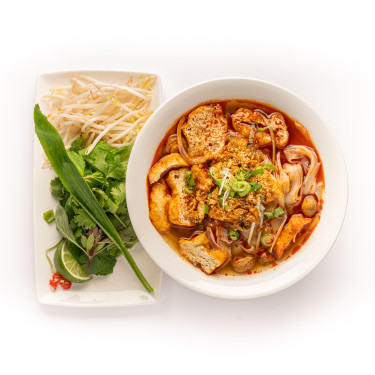 Spicy Tofu Mushroom Phở Noodle Soup