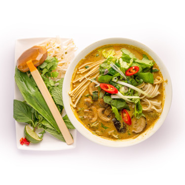 3 Mushroom Curry Noodle Soup