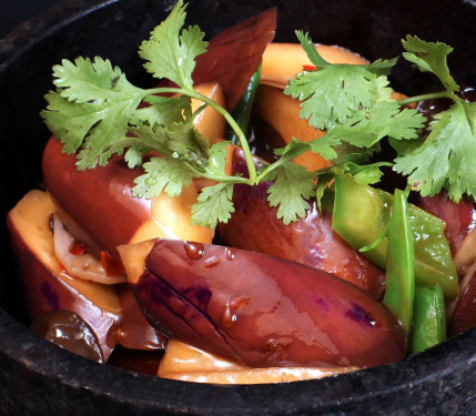 Ròu Mò Yú Xiāng Jiā Zi Sea-Spiced Aubergine With Minced Pork