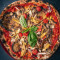 Pizza Vegan, Tomato, Mushrooms, Radicchio And Aubergine