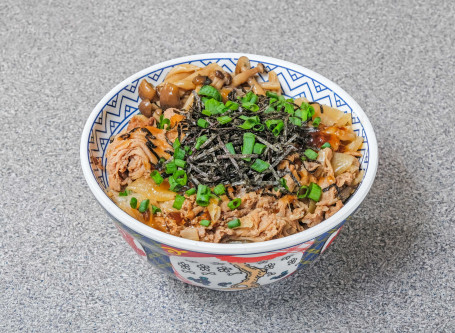Shēng Jiāng Tún Ròu Xiāng Cōng Hǎi Tái Shāo Zhī Fàn Yī Rén Shāng Wù Tào Cān Ginger Pork Seaweed Sauce With Rice Set Menu For One
