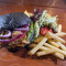 Us Kurobuto Pork Burger With Cheese、 Lettuce、 Red Onion And Honey Mustard Sauce (Salad, French Fries)