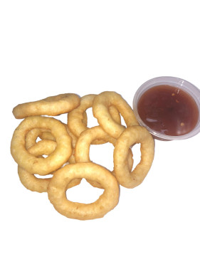 10 Onion Rings With Sweet Chilli Dip