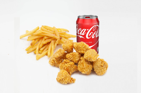 Popcorn Chicken Chips Soft Drinks Jī Mǐ Huā Shǔ Tiáo Ruǎn Yǐn