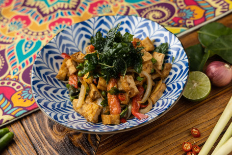 Stir-Fried Bean Curd With Basil Leaves Xiāng Xí Chǎo Dòu Fǔ