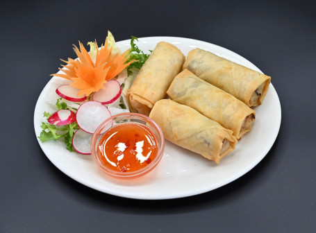 D 9 Vegetable Spring Rolls (Paw Pia Thod) (V)