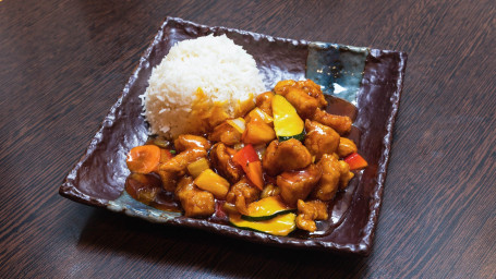 Sweet Sour Chicken (Gf) Gū Lǎo Jī Ròu Fàn