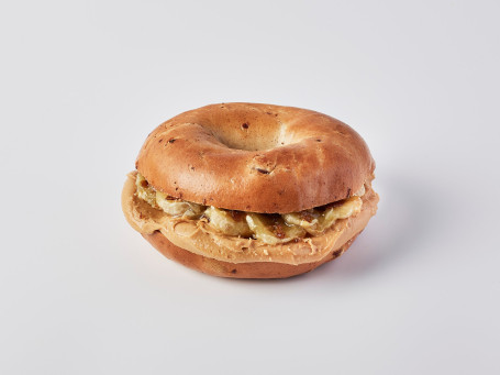 Peanut Butter And Toffee Banana Bagel