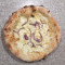 Garlic Bread With Fresh Fior Di Latte, Red Onion, Grand Padano, Sea Salt, 12 Inch.