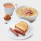 Huǒ Tuǐ Tōng Fěn． Pèi Shí Pǐn、 Duō Shì、 Chá Fēi Ham W Macaroni In Soup． W Food． W Toast． W Tea Or Coffee