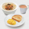 jiā xiāng yín zhēn fěn． pèi shí pǐn、 duō shì、 chá fēi silver pin noodle in soup． w food． w toast． w tea or coffee