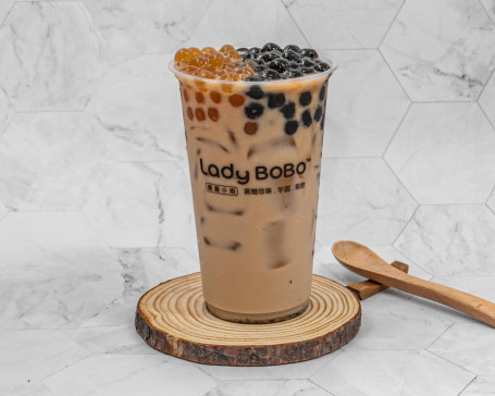 Yuán Yuán Hùn Zhū‒Nǎi Chá Zhōng Bobo Milk Tea M