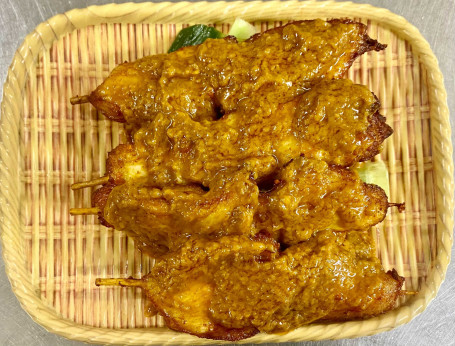 Chicken Satay On Skewers Shā Diē Jī Chuàn