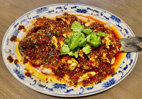 Boiled Sliced Seabass With Fresh Millet Chili Xiān Jiāo Lú Yú