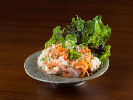 Thai Glass Noodle Salad With Seafood Suān Là Hǎi Xiān Fěn Sī Shā Lǜ