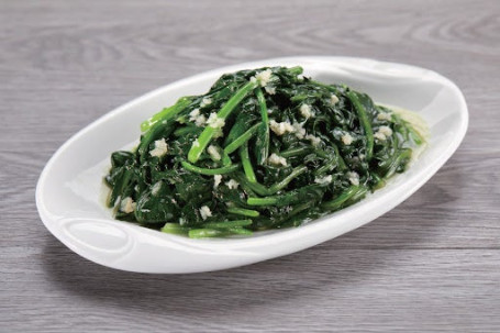 Suàn Rōng Qīng Chǎo Bō Cài Stir-Fried Spinach With Minced Garlic