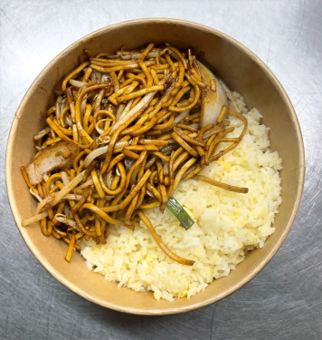 (M3) Fried Rice with Plain Chow Mein chǎo fàn pèi chǎo miàn