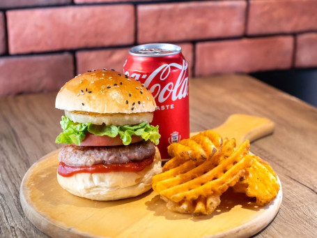 Pineapple Pork Burger Bō Luó Quán Máo Zhū Hàn Bǎo Tào Cān