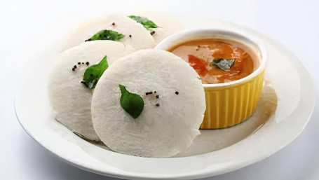 Idli 2 Pcs With Samber Coconut Chutney