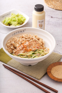 Má Jiàng Shǒu Sī Jī Lěng Dāo Xuē Miàn Shredded Chicken Knife-Cut Noodles In Seasame Dressing