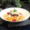 Spaghetti “Carbonara” with Portobello Mushroom, “Onsen” Egg and Pancetta