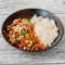 Sweet and Sour Vegan Chicken-Style with Steamed Rice (VG)