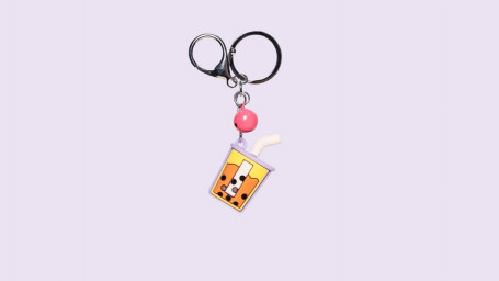 Cute Purple Boba Key Chain