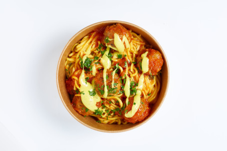 Mock-Meat Balls Spaghetti