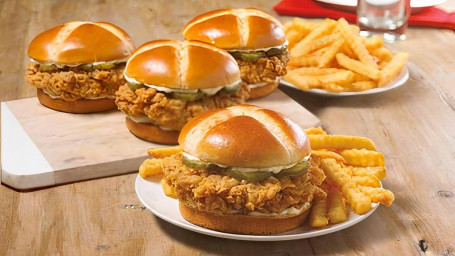 Spicy Chicken Sandwich Feed 4 Combo