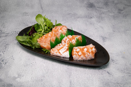 Salmon Belly Sashimi (5 Pieces) Sān Wén Yú Nǎn Cì Shēn