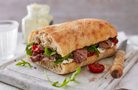 Salted Beef Sandwich With Home Made Sourdough Ciabatta