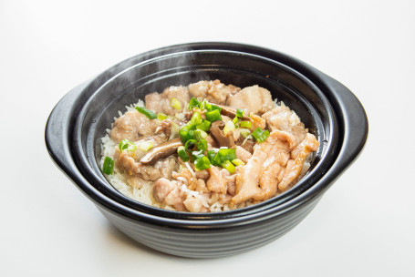 Bobo Special Clay Pot Rice With Chicken Slices, Beef And Mini Ribs Jīn Bāo Zhāo Pái Bāo Zǐ Fàn